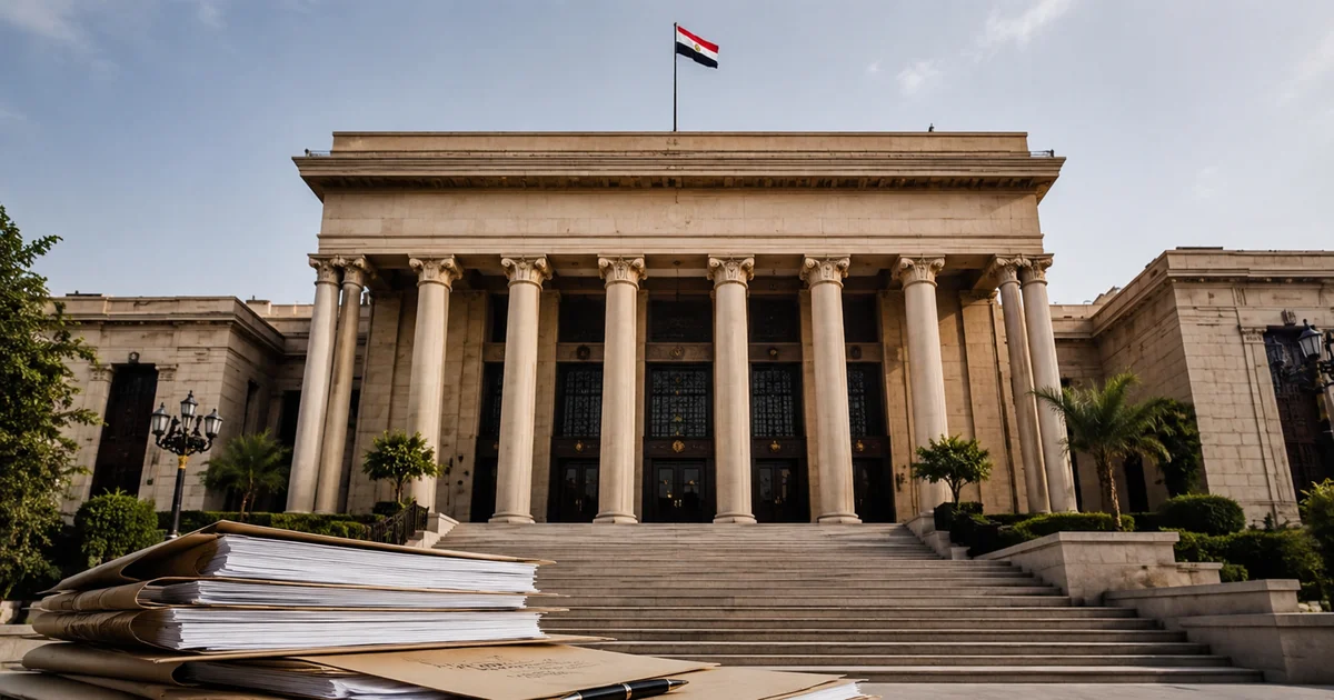 مبنى قضائي وملفات طعون إدارية ضمن مقال أفضل محامي مجلس الدولة في مصر وقضايا القضاء الإداري