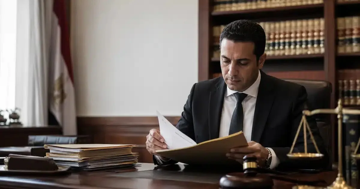 محامي نقض جنائي في مصر يفحص ملف قضية جنائية قبل إعداد أسباب الطعن بالنقض.