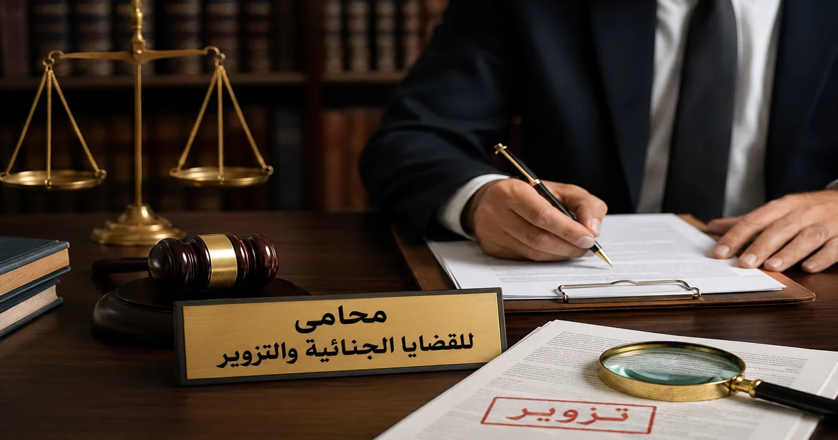 أفضل محامي تزوير في مصر لفحص المستندات القانونية ومراجعة قضايا التزوير الجنائية