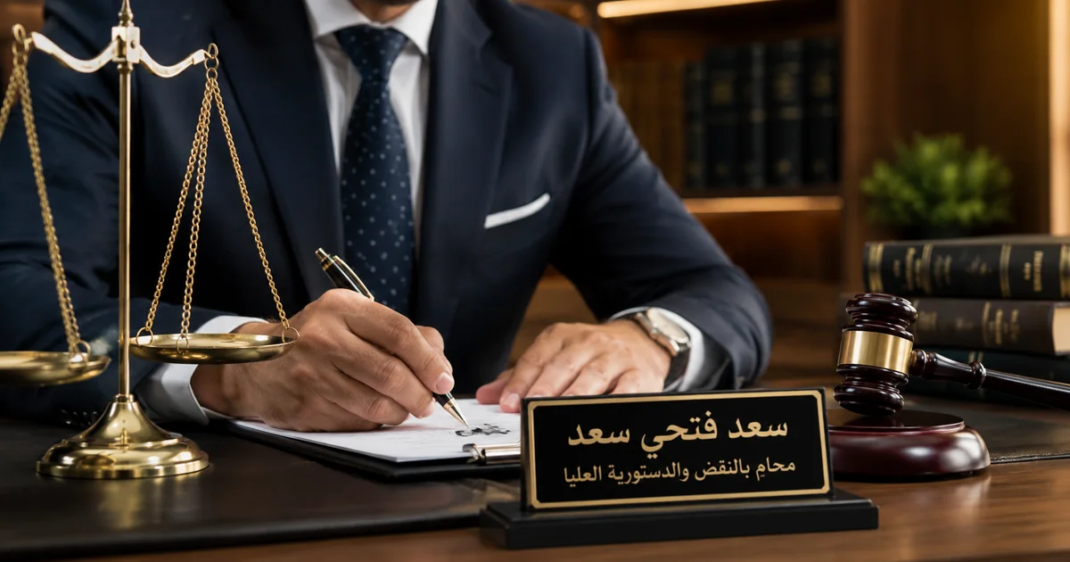 محامي تعويضات في مصر يراجع مستندات دعوى تعويض مدنية داخل مكتب قانوني