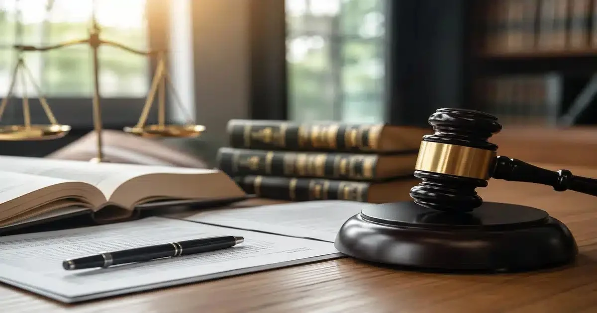 ميعاد الطعن بالنقض في قضية جنائية مع مطرقة قانونية وكتب أحكام جنائية.