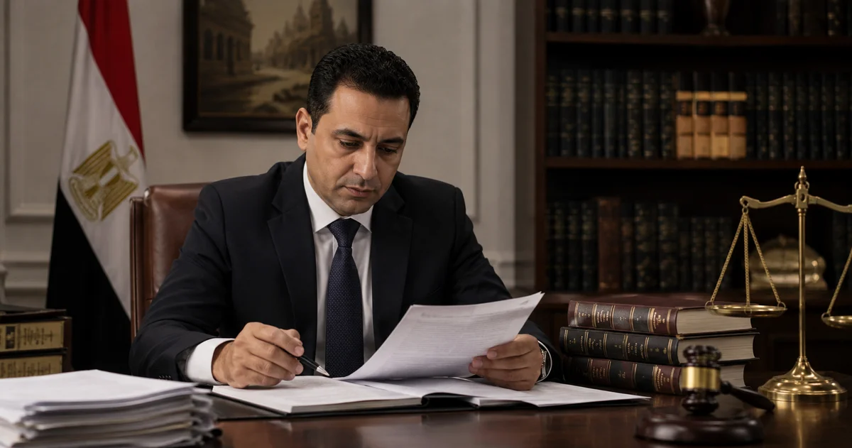 محامي نقض يراجع حكم جنائي وأوراق قضية لتقييم أسباب الطعن في مصر