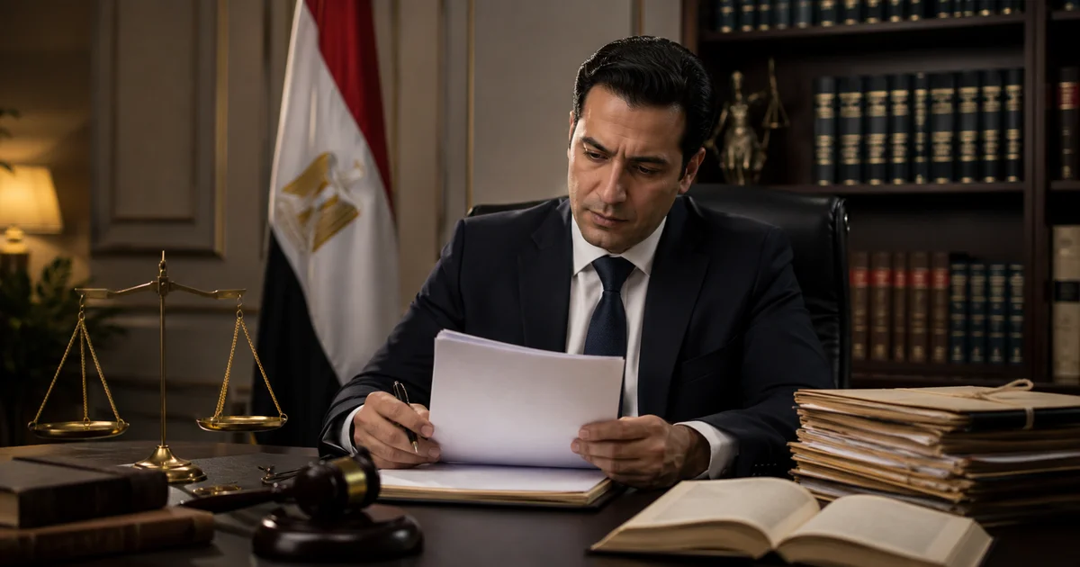محامي نقض يفحص أوراق حكم الاستئناف قبل تحديد إمكانية الطعن بالنقض في مصر