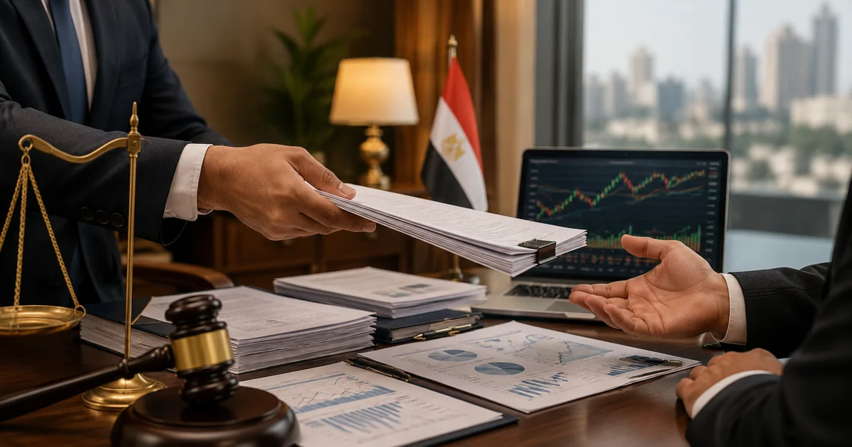 تقديم مستندات شكوى ضد صندوق استثمار مع رموز العدالة والبيانات المالية في مصر