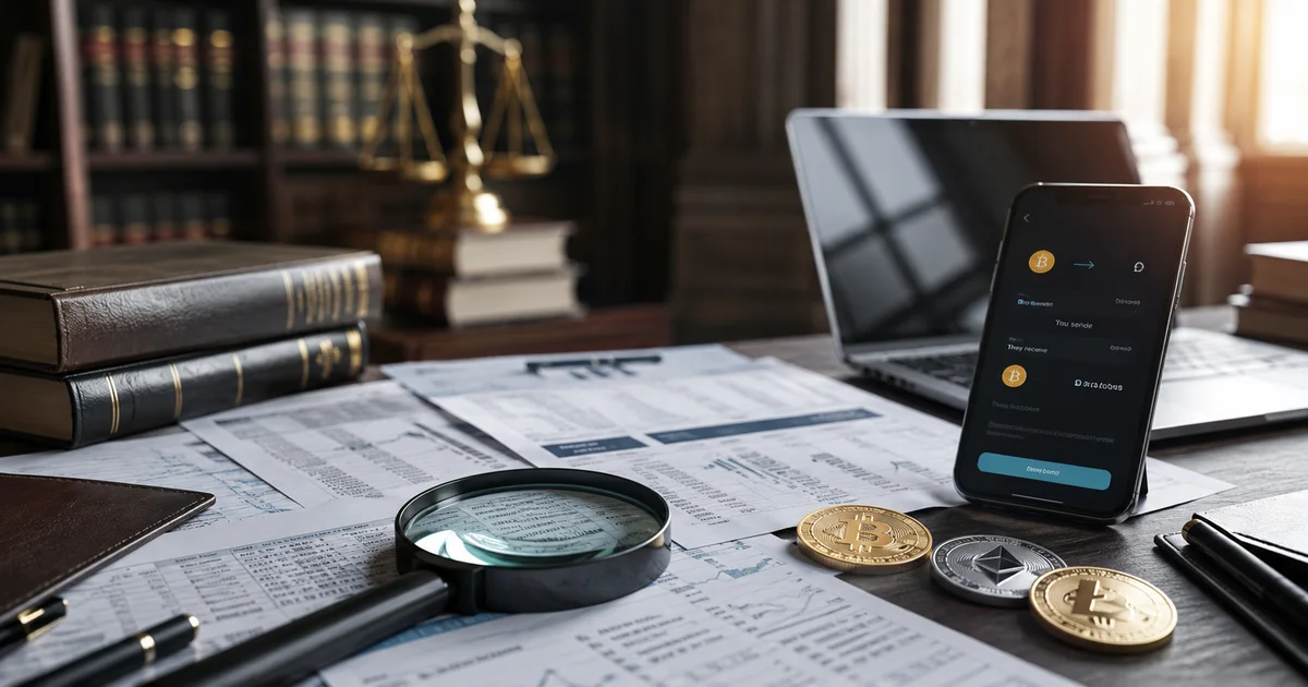 مراجعة معاملات العملات الرقمية والتحويلات المالية وسجلات التداول ضمن الفحص القانوني