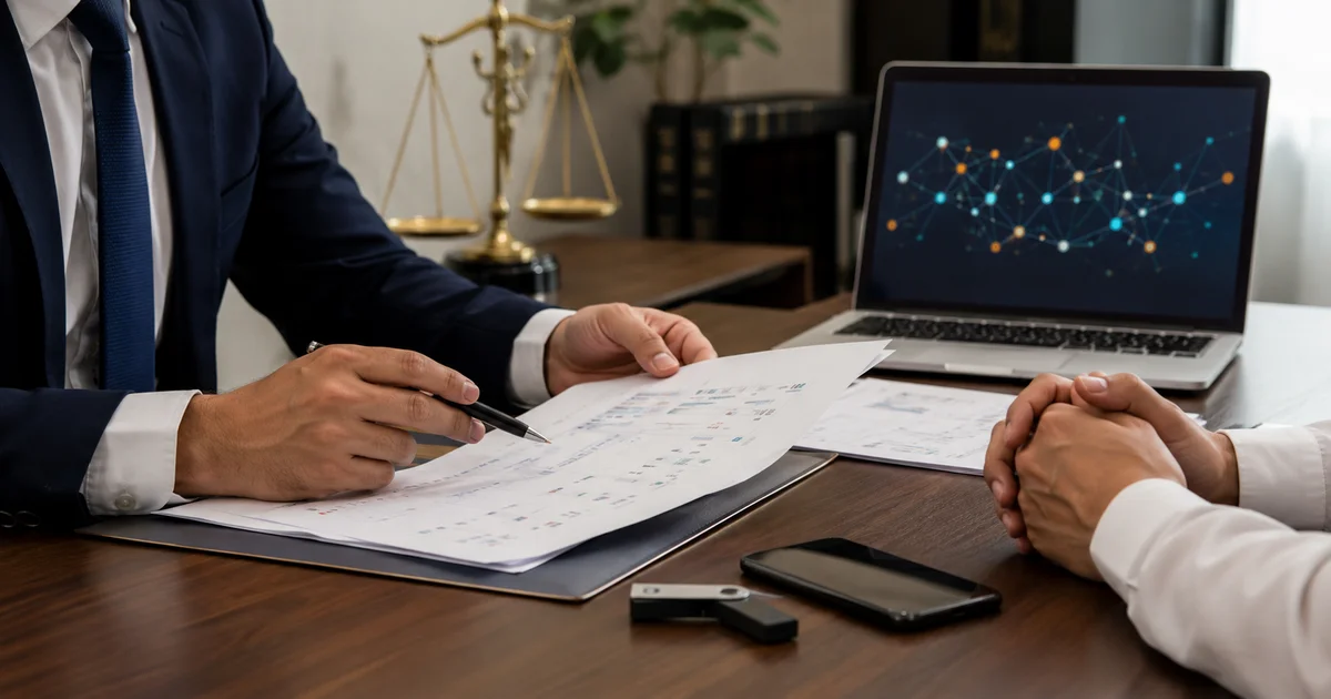 محامٍ يراجع بيانات المحافظ ومعاملات البيتكوين مع صاحب الواقعة