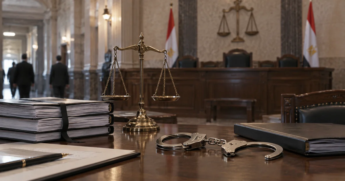 ميزان العدالة وملف قضية وقيود مفتوحة للتعبير عن تجديد الحبس وإخلاء السبيل