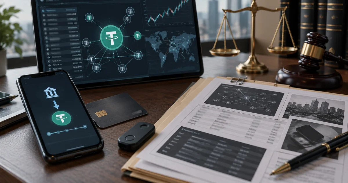 أدلة رقمية ومعاملات USDT يتم فحصها ضمن ملف قانوني متعلق بتحويل مالي