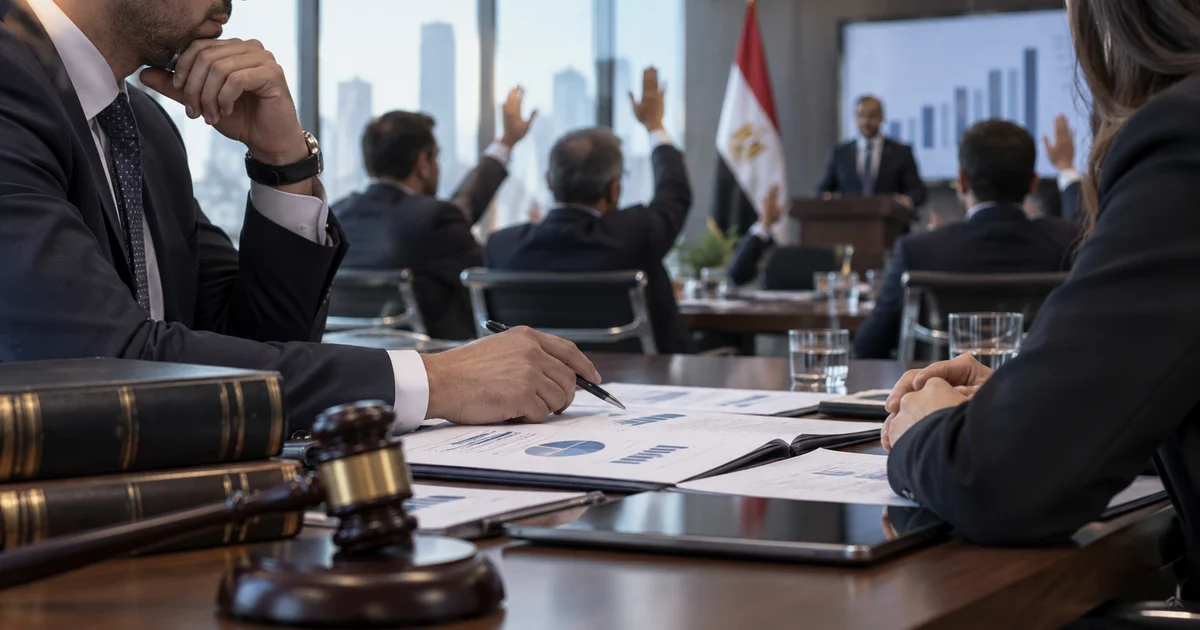 تصويت المساهمين على قرارات الجمعية العامة لشركة مقيدة مع مراجعة قانونية للقرار