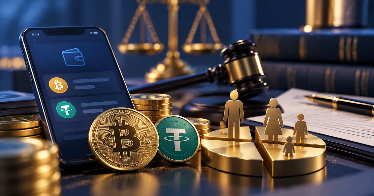 قسمة Bitcoin وUSDT بين الورثة وتحديد الأنصبة والقيمة عند النزاع