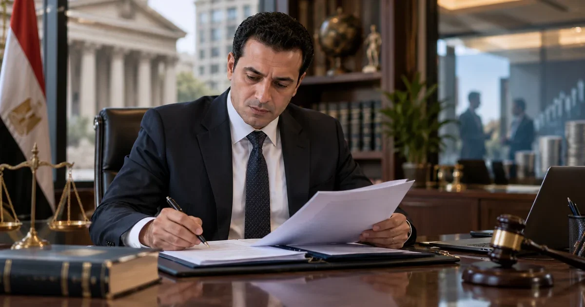 محامي خطابات ضمان يراجع مستندات خطاب ضمان بنكي ونزاع متعلق بالتسييل.