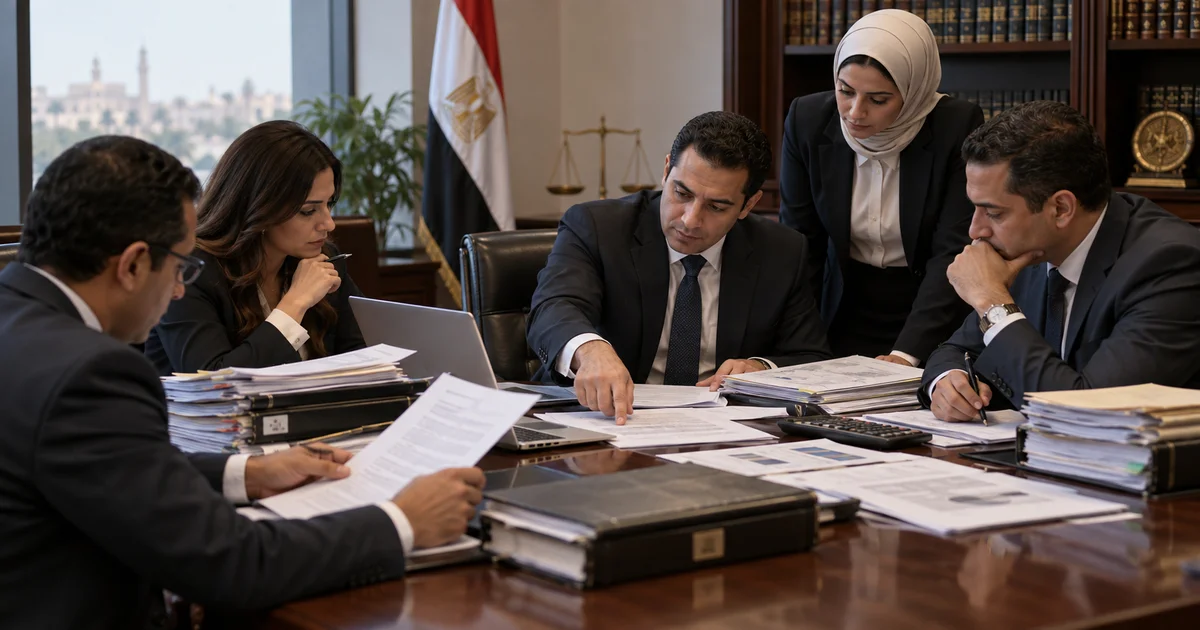 فريق قانوني يراجع المستندات والأدوار في ملف تحقيقات أموال عامة