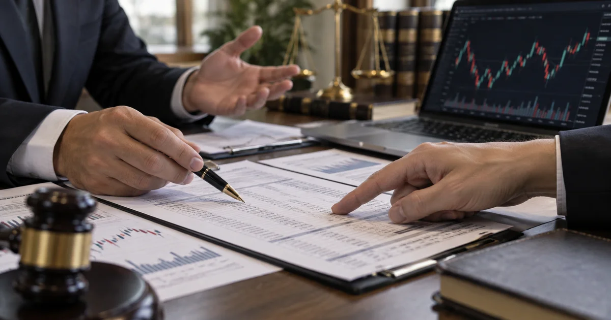 فحص مستندات وشكوى المستثمر ضد شركة السمسرة وأدلة عمليات التداول